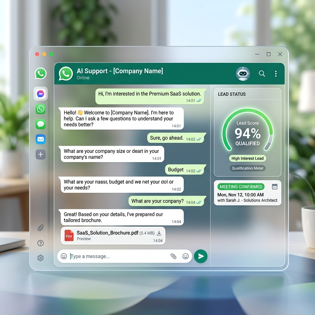 WhatsApp AI Support & Lead Qualification